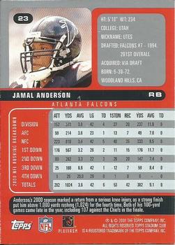2001 Stadium Club #23 Jamal Anderson Back