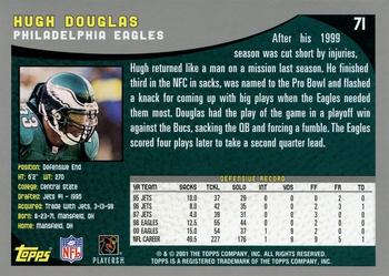 2001 Topps #71 Hugh Douglas Back