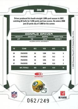 2008 Leaf Rookies & Stars - Longevity Silver #36 Donald Driver Back