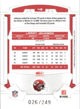 2008 Leaf Rookies & Stars - Longevity Silver #49 Larry Johnson Back