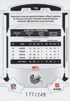 2008 Leaf Rookies & Stars - Longevity Silver #70 Justin Fargas Back