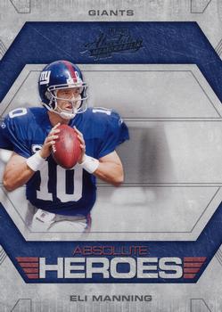 2008 Playoff Absolute Memorabilia - Absolute Heroes #AH-13 Eli Manning Front