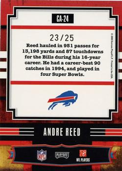 2008 Playoff Absolute Memorabilia - Canton Absolutes Spectrum #CA-24 Andre Reed Back