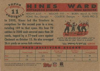 2001 Topps Heritage #11 Hines Ward Back