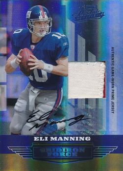 2008 Playoff Absolute Memorabilia - Gridiron Force Material Autographs Prime #GF-44 Eli Manning Front