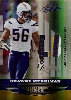 2008 Playoff Absolute Memorabilia - Gridiron Force Material Prime Position #GF-47 Shawne Merriman Front