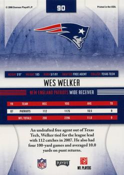 2008 Playoff Absolute Memorabilia - Retail #90 Wes Welker Back