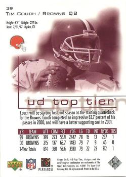 2001 Upper Deck Top Tier #39 Tim Couch Back
