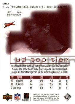 2001 Upper Deck Top Tier #263 T.J. Houshmandzadeh Back