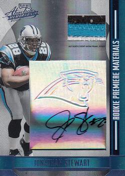 2008 Playoff Absolute Memorabilia - Rookie Premiere Materials Autographs Embossed Hologram Prime #253 Jonathan Stewart Front