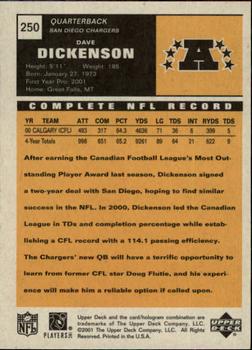 2001 Upper Deck Vintage #250 Dave Dickenson Back