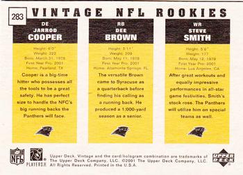 2001 Upper Deck Vintage #283 Steve Smith / Dee Brown / Jarrod Cooper Back