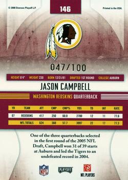 2008 Playoff Absolute Memorabilia - Spectrum Silver #146 Jason Campbell  Back