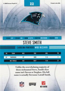 2008 Playoff Absolute Memorabilia - Spectrum Red #22 Steve Smith Back