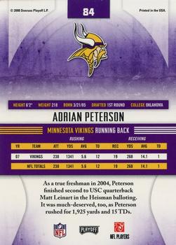 2008 Playoff Absolute Memorabilia - Spectrum Red #84 Adrian Peterson Back