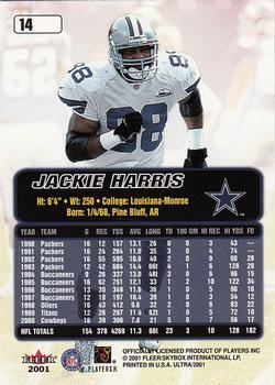 2001 Ultra #14 Jackie Harris Back