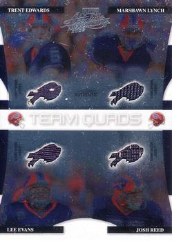 2008 Playoff Absolute Memorabilia - Team Quads Materials Die Cut #TQ-2 Trent Edwards / Marshawn Lynch / Lee Evans / Josh Reed Front