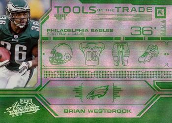 2008 Playoff Absolute Memorabilia - Tools of the Trade Green Spectrum #TOTT 32 Brian Westbrook Front