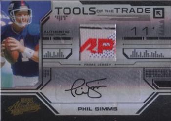 2008 Playoff Absolute Memorabilia - Tools of the Trade Material Autographs Black Spectrum #TOTT 23 Phil Simms Front