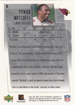 2001 Upper Deck MVP #8 Tywan Mitchell Back