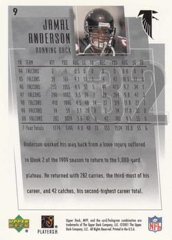 2001 Upper Deck MVP #9 Jamal Anderson Back