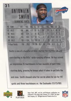 2001 Upper Deck MVP #31 Antowain Smith Back
