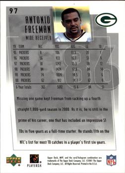 2001 Upper Deck MVP #97 Antonio Freeman Back