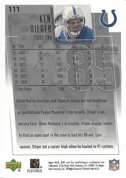 2001 Upper Deck MVP #111 Ken Dilger Back