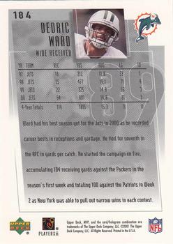 2001 Upper Deck MVP #184 Dedric Ward Back