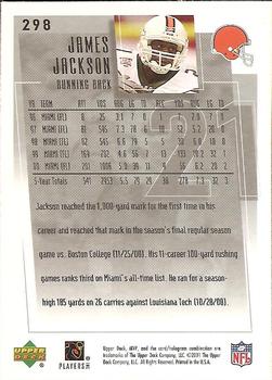 2001 Upper Deck MVP #298 James Jackson Back