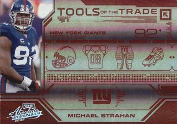 2008 Playoff Absolute Memorabilia - Tools of the Trade Red Spectrum #TOTT 13 Michael Strahan Front