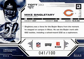 2008 Playoff Absolute Memorabilia - Tools of the Trade Red Spectrum #TOTT 20 Mike Singletary Back
