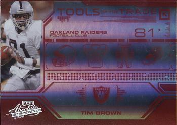 2008 Playoff Absolute Memorabilia - Tools of the Trade Red Spectrum #TOTT 26 Tim Brown Front