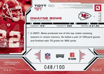 2008 Playoff Absolute Memorabilia - Tools of the Trade Red Spectrum #TOTT 50 Dwayne Bowe Back