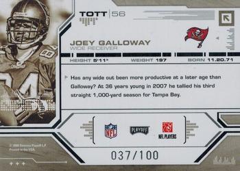 2008 Playoff Absolute Memorabilia - Tools of the Trade Red Spectrum #TOTT 56 Joey Galloway Back