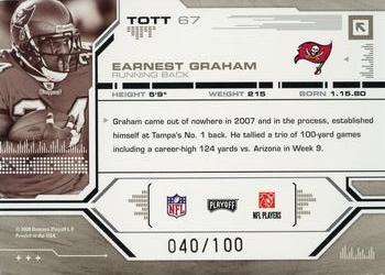 2008 Playoff Absolute Memorabilia - Tools of the Trade Red Spectrum #TOTT 67 Earnest Graham Back