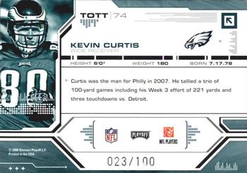 2008 Playoff Absolute Memorabilia - Tools of the Trade Red Spectrum #TOTT 74 Kevin Curtis Back