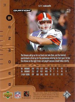 2001 Upper Deck Ovation #24 Tim Couch Back