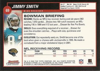 2002 Bowman Chrome #69 Jimmy Smith Back