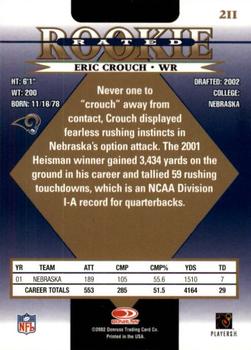 2002 Donruss #211 Eric Crouch Back