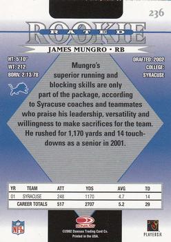 2002 Donruss #236 James Mungro Back
