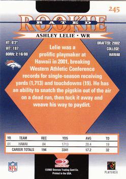 2002 Donruss #245 Ashley Lelie Back
