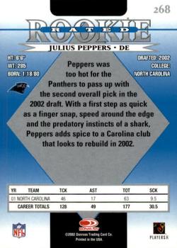 2002 Donruss #268 Julius Peppers Back