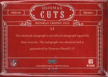 2008 Playoff National Treasures - Heisman Cuts #13 Alan Ameche Back
