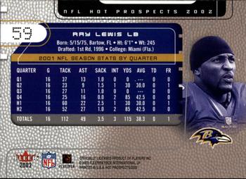 2002 Fleer Hot Prospects #59 Ray Lewis Back