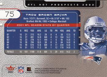 2002 Fleer Hot Prospects #75 Troy Brown Back