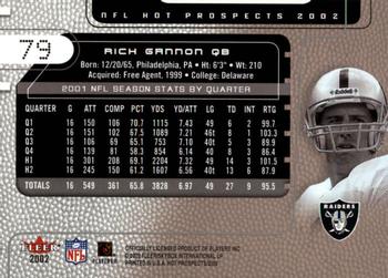 2002 Fleer Hot Prospects #79 Rich Gannon Back