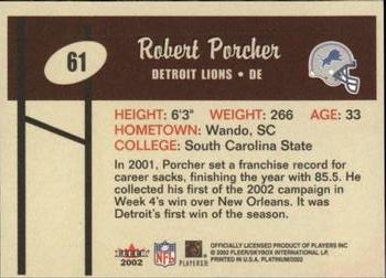 2002 Fleer Platinum #61 Robert Porcher Back