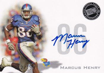 2008 Press Pass - Autographs Silver #PPS-MH2 Marcus Henry Front