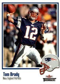 2002 Fleer Throwbacks #75 Tom Brady Front